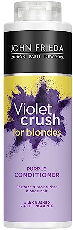 John Frieda Violet Crush for Blondes Toning Conditioner for Blonde Hair, Purple Conditioner for Blondes Value Pack 500 ml