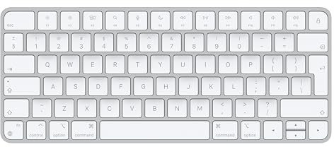 Apple Magic Keyboard: Bluetooth, wiederaufladbar. Kompatibel mit Mac, iPad oder iPhone; Englisch (International), Silber