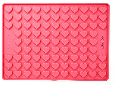 Collory Bakmatta för hundkex för Medium (2,6 cm) hjärta form godis, silikonbakform, chokladform, värmebeständig, livsmedelssäker och BPA-fri