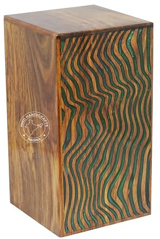 Urne funéraire en bois incrustée de résine époxy fabriquée à la main pour adulte – Urne funéraire pour cendres – Urne funéraire pour Columbarium – Urne funéraire – 113,4 kg (croix celtique)