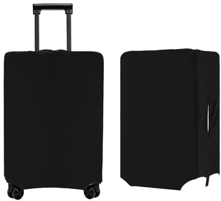 Tucnoeu Kofferhülle, Suitcase Cover, Luggage Cover, Elastisch Kofferschutzhülle, Kofferüberzug Schutzhülle, Koffer Hülle Schutz, Schutzhülle Koffer, Schwarz, 18.9-20.4 Zoll