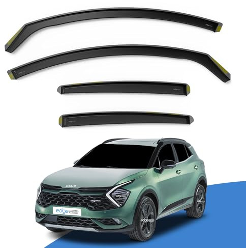 EdgeVisors Wind Deflectors for Kia Sportage MK5 5 Door SUV (2022-Onwards) 4pc Set | In-Channel Rain Guards & Accessories