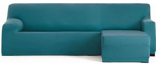ECOMMERC3 | Copridivano Chaiselongue Braccio corto destro Bielastico traspirante - Copridivano Chaiselongue Colore Verde Eseralda Regolazione Gomme e Schiume di Tenuta