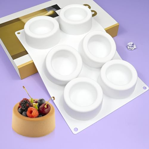 mostsom Stampi in silicone Stampo per mousse Stampo rotondo in silicone per torte da dessert Strumenti da forno Stampo per mousse Forniture da cucina (I_ tazza rotonda)