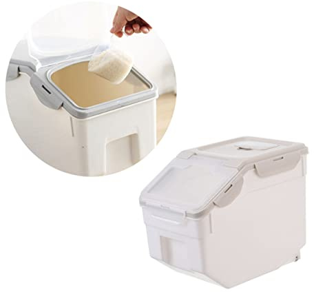 BELLIFFY Seau De Stockage Pour Aliments Pour Animaux Boîte De Stockage Pour Croquettes Pour Chien Conteneur Hermétique Avec Roulettes Pour Faciliter Le Déplacement Et Préserver La Fraîcheur