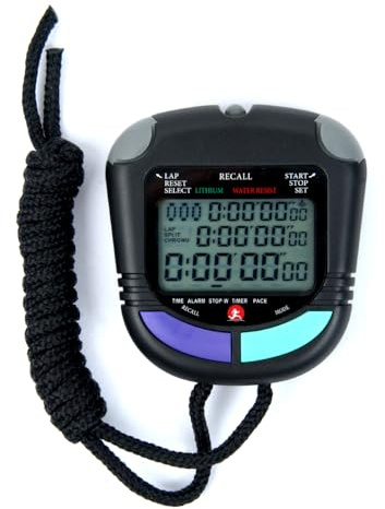 Chronomètre professionnel numérique avec compte à rebours, mémoire de 100 tours, 0,01 seconde, chronomètre multifonction pour natation, course à pied, aviron