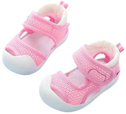 Generisch Sandales d'été pour bébé garçon – Chaussures d'apprentissage pour garçon 22 Chaussures d'été Semelle flexible Chaussures de marche plates en maille respirante Sandales d'apprentissage de la