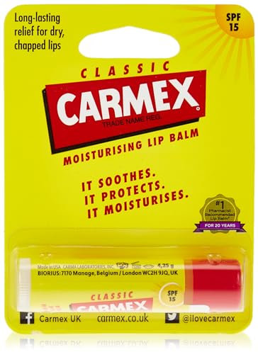 Carmex Classic Moisturising Lip Balm SPF 15 Stick 4.25g