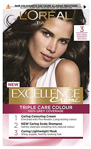L'Oréal Paris Excellence Natural Darkest Brown 3, 270 g