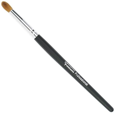 Lidschattenpinsel Naturhaar spitz, edler Makeup Pinsel in Schwarz, Lidfaltenpinsel aus Rotmarder-Haar, Bananenpinsel Länge: 16cm, sanfter Schminkpinsel von Fantasia