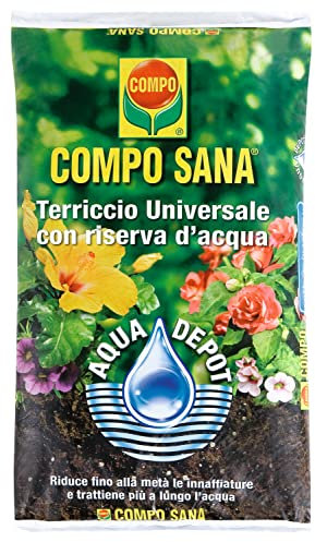 COMPO SANA Terriccio Universale con Riserva d’Acqua, Per Tutti i Tipi di Piante, Sacco 50 L