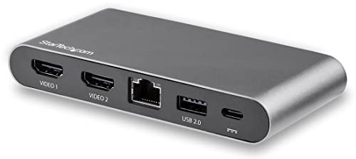 StarTech.com Adaptador Multipuerto USB C para Dos Monitores HDMI 4K PD 3.0 de 100W - Docking Station Windows USB Tipo C de Vídeo Doble