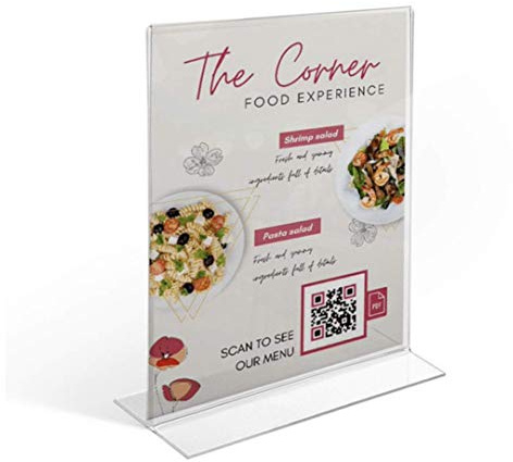 Soporte de sobremesa | Metacrilato 2 mm | Acrílico | Expositor de mesa | Recto | (Para DL)