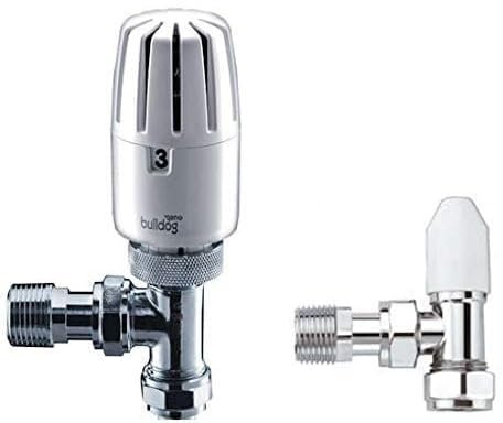 Pegler Bulldog GEN2 15mm Angled TRV Thermostatic Radiator Valve Lockshield Pack