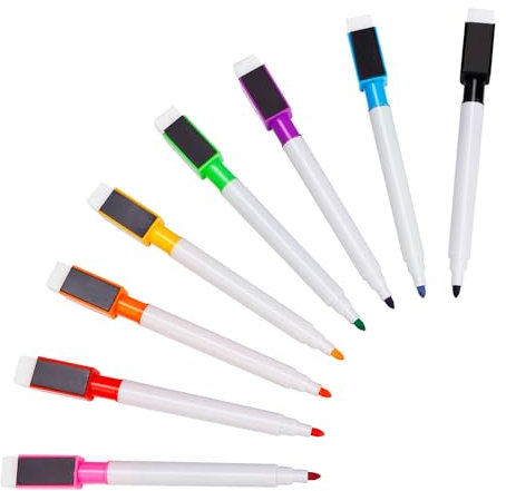 CXRYLZ-FUR 32 Farben Whiteboard Marker Stifte Abwischbar, 8 Bunt Folienstift mit Schwamm, Fenster Flipchart Stifte mit Radierer für Büro Schule Lehrer Zubehör