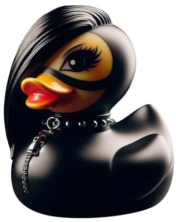 Genérico Estatua De Pato Duckieville, Pato Gótico Duckieville, Escultura De Pato Balancín De Resina Coleccionable, Figura De Animal Estatua De Pato Gótico, Figura De Pato para Decoración del Hogar