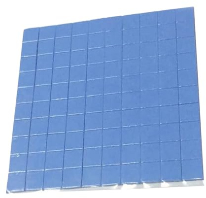 Alipis Silicone Thermal Pads Soft Conductive Silicone Material 100 Pcs with 10x10x0.1mm Size, High Thermal Conductivity and Gap Filling for Electronics for CPU Heatsink and SSD Cooling
