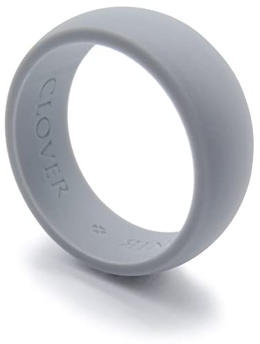 Anillo de silicona boda y regalo bolsa - En 4 colores - Fitness y Seguridad en el trabajo de la banda de Cloverring - Nunca pierda ni raye anillo original, mantenerse a salvo en el trabajo y durante la práctica deportiva o en el gimnasio!