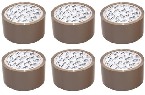 Tasma pakowa Office Products 48mmx50 6 sztuk brazowa