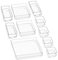 Puricon 10 Stück Schubladen Ordnungssystem/Organizer Plastik Schubladeneinsatz Tablett Schubladen Veranstalter Aufbewahrungsbox für Make-up Kosmetik Schminktisch Küche Schreibtisch Büro -Transparent