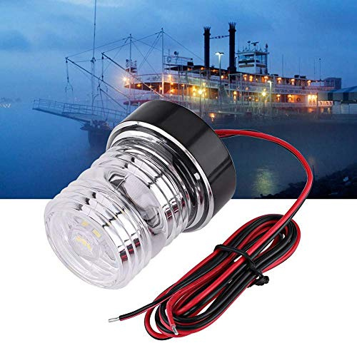 Ejoyous Marin ankarlampa 360° navigationslampor, LED-båtlampor 12 V navigering stjärnljus, Ip65 vattentät marin ankare ljus vit, båt yacht 250 Lm LED-ljus universal för båtar mindre än 12 m