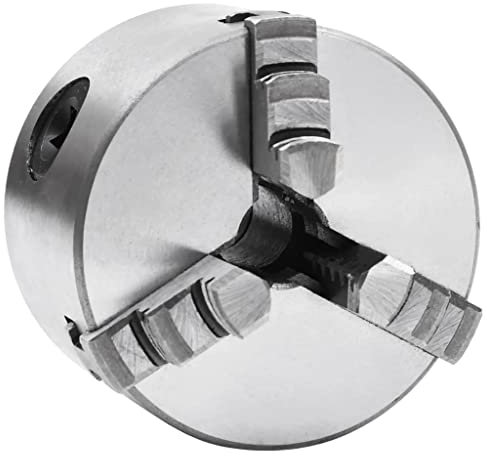 vidaXL Drehfutter 3-Backen Selbstzentrierend Backenfutter Dreibackenfutter Drehbankfutter Drehbank Drehmaschinenfutter 80mm Stahl 4000U/min