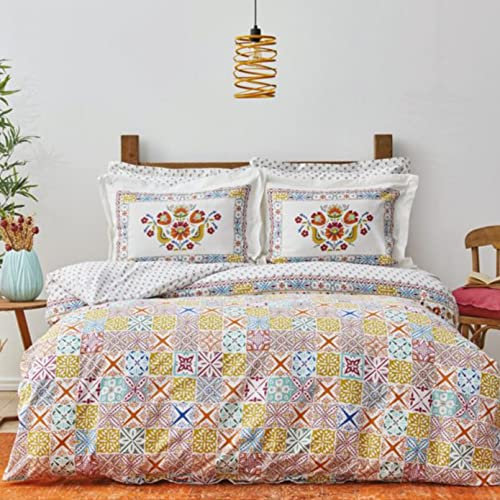 KARACA Home Lumina rı Doppelbettwäsche, Bettbezug 200 cm x 220 cm, Bettlaken 240 cm x 260 cm, Kissenbezüge 50 cm x 70 cm, Komfort Dank Ihres Weichen Gewebes