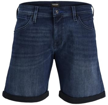 JACK & JONES Shorts Vaqueros Corte Regular | Corte regular fit, Washed, Largo sobre las rodillas, Casual, Proceso normal a una temperatura máxima de 30°C