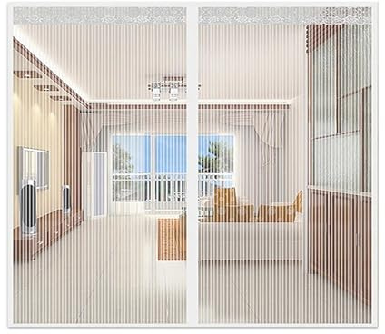 BTAISYDE Magnetic Fly Screen Door, Heavy Duty Bug Mesh Curtain with Powerful Magnets and Full Frame Magic Tape, Insect Protection Door No Gap, Keep Bugs Out Lets Fresh Air in,B,200X240CM