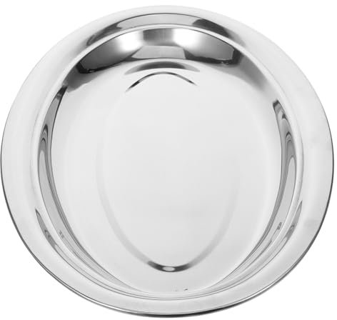 Mikinona Plato De Acero Inoxidable Bandeja Para Pasteles Plato Práctico Para Pasteles