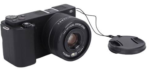 Annadue Cámara Digital 4K para Fotografía, Cámara sin Espejo con Zoom de 64MP 20X y Pantalla Abatible de 3 Pulgadas, Antivibración, Batería de 1600mAh, para Vlogging de Viajes (Black)