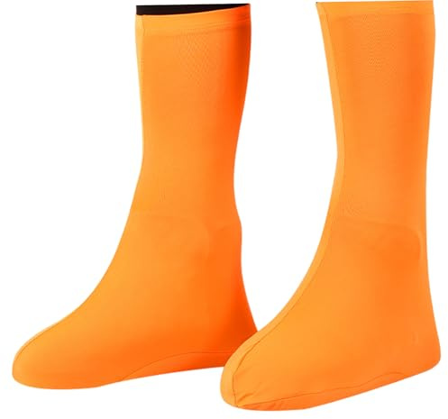 Joygoodta 1 par återanvändbara skoskydd, sandtäta stövelskydd, 35 tum orange elastiska skoskydd för män kvinnor utomhus öken promenader vandring camping, 35 – 46, stövel