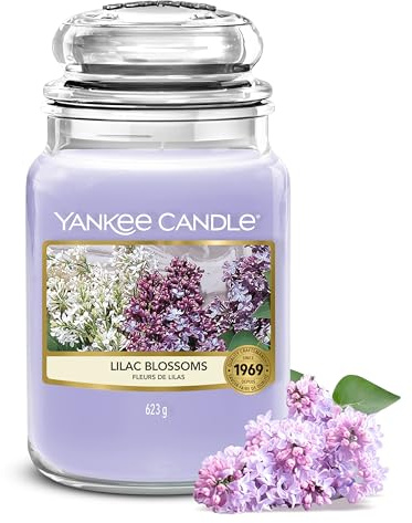Yankee Candle Candela Profumata | Lilac Blossoms Grande Barattolo | Candele a Lunga Durata: fino a 150 Ore | Regalo Perfetto per Donne