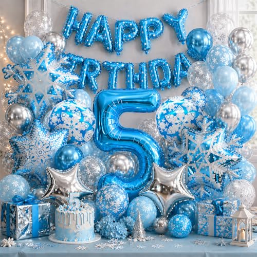 Dvb Snöflingor, födelsedagsdekoration, sagotema, ballong, snöflingor, folieballonger, födelsedag, siffror, ballong, snöflinga, ballonger för prinsessa, födelsedagsdekoration, jul (5)
