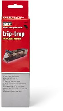 Pest-Stop Trip-Trap for Indoors - Durable Reusable Snap Rats Trap for Rodent Control - Mouse Traps for Home and Office - Easy to Clean - Safe and Secure