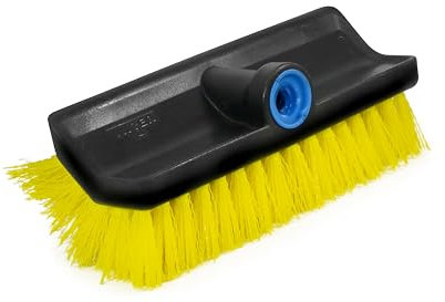 Unger HydroPower - Spazzolone professionale a doppio livello da 25,4 cm, compatibile con manico Waterflow, spazzola per pulire e strofinare, ideale per garage, vialetto, terrazza, cemento e mattoni