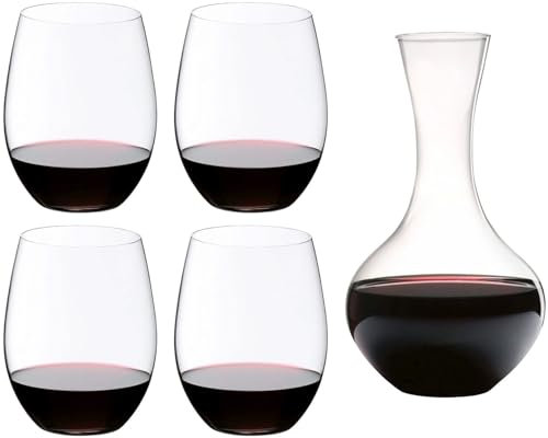 RIEDEL - Juego de decantador y Vasos para Cabernet y Merlot (5 Piezas)