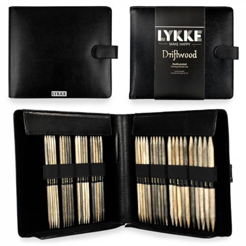 Lykke Double Pointed Needles Gift Sets (Large US 6-13 Set in Faux Leather Pouch)