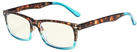 Eyekepper UV Schutz Brille Computer Leser Männer Frauen (Schildkröte - Blau, 0.00)
