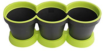 ARTECSIS 3 in 1 Kräutertopf Blumentopf Kunststoff für Fensterbank/Küche 40 cm zweifarbig Mintgrün