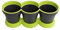 ARTECSIS Jardinière pour Herbes aromatiques et Plantes 40x15x15 cm + Assiette/Plastique Noir Vert