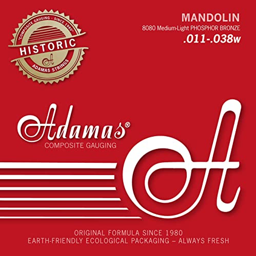 Adamas Saiten Satz für Mandoline Historic Reissue Med.-Light .011 Phosphor Bronze ball-end