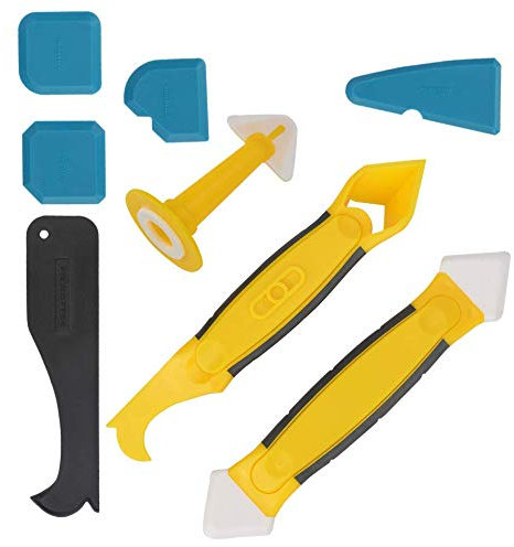 LHKJ 8 Pcs Herramienta de Calafateo Silicona, Removedor de Silicona Herramienta de Sellado, Kit de Calafateo del Removedor del Silicón para Calafateo para Cocina Baño Sellado de Piso