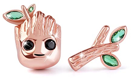 Gnoce Baum Mann Bolzenohrring 925 Sterling Silber Rose Gold Ohrringe Schmuck Geschenk für Damen Ehefrau Geburtstag