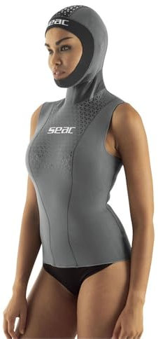 SEAC Damen Hoody Lady Unterziehweste für Tauchen, aus 2,5 mm Neopren, Standard, S