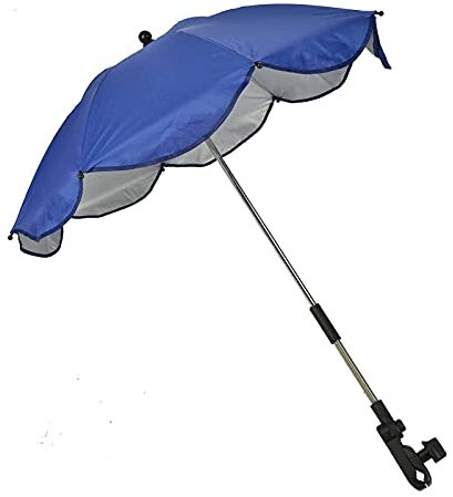 Youyijia Pram Parasol Universal Pram Umbrella Pushchair Parasol Umbrella Stroller Clip On Parasol Sun Shade Clip on Stroller Umbrella Parasol Pram Pushchair (Blue)