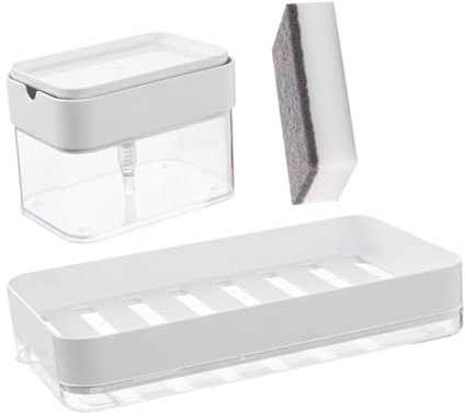 OUNONA Ensemble Distributeur De Pour Salle De Bain Distributeur De Liquide Vaisselle Pour Cuisine Boîte À Liquide Avec Distributeur De Liquide Vaisselle