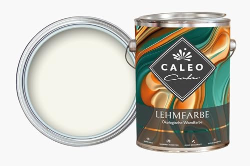 Caleo Color Clay Paint, Ecological Wall Paint for Living Room, etc., High Coverage, Drip-Free, Odourless (White, 10 Litres)