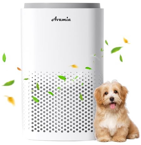Avamia Purificador de Aire para Habitaciones Grandes y Dormitorios de hasta 168 ㎡, Purificador HEPA H14 para Mascotas con Sensor Láser de Calidad de Aire, para Humo, Pelos de Mascotas, Olores y Polen.