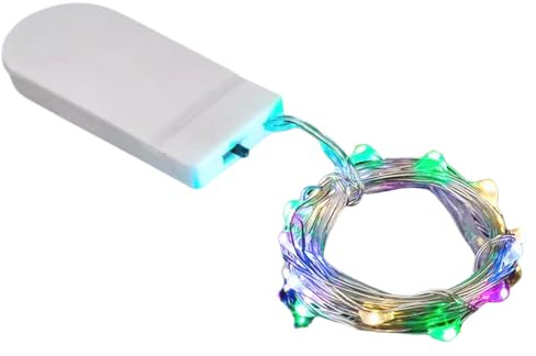 Vgvgaj Petite Guirlande Lumineuse À Pile 1M 10 LEDs Petite Guirlande Lumineuse LED Festive Guirlandes Lumineuses Lucioles Fil D'Argent Étanche Lumineuses Scintillante Pour Fêtes Noël Mariage Fête